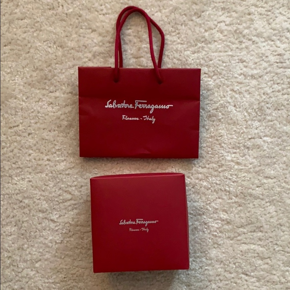 Authentic Ferragamo Gift Box & Bag Set
